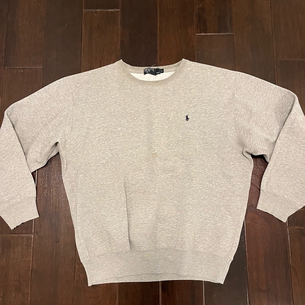 Polo Ralph Lauren sweatshirt, grey, 90s baggy fit